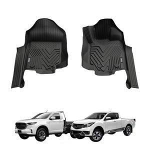 AUSGO 5D Injection Car Floor Mats for Mazda BT-50 BT50 Single / Extra Cab 2011-2020 All-Weather Floor Liners