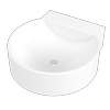 Timberline 420mm White Gloss Quay Wall Basin