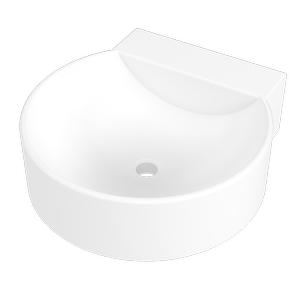Timberline 420mm White Gloss Quay Wall Basin