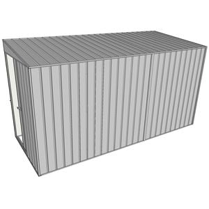 Build-a-Shed 1.5 x 3.7 x 2m Single Sliding Door Skillion Shed - Zinc