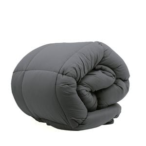 Royal Comfort 350gsm Bamboo Quilt Duvet All Seasons Charcoal Single