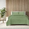 Ultrasonic King Coverlet Set - Green