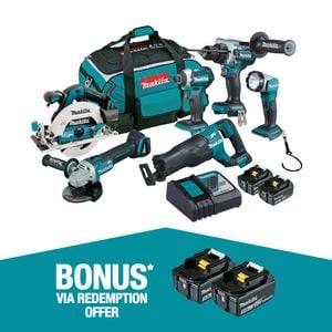 Makita 18V Brushless 6 Piece Combo Kit DLX6108TX1