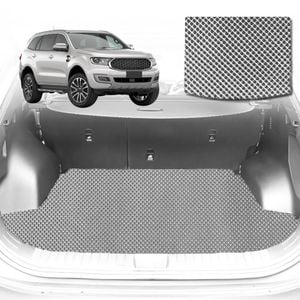 6D Diamond Car Boot Mat for Ford Everest 2015-2021-Cargo Mat-Grey-Outback GT