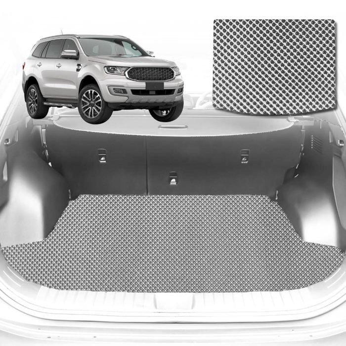 6D Diamond Car Boot Mat for Ford Everest 2015-2021-Cargo Mat-Grey-Outback GT