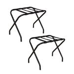 Harbour Housewares Folding Metal Luggage Racks - Pack of 2