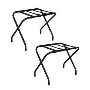Harbour Housewares Folding Metal Luggage Racks - Pack of 2