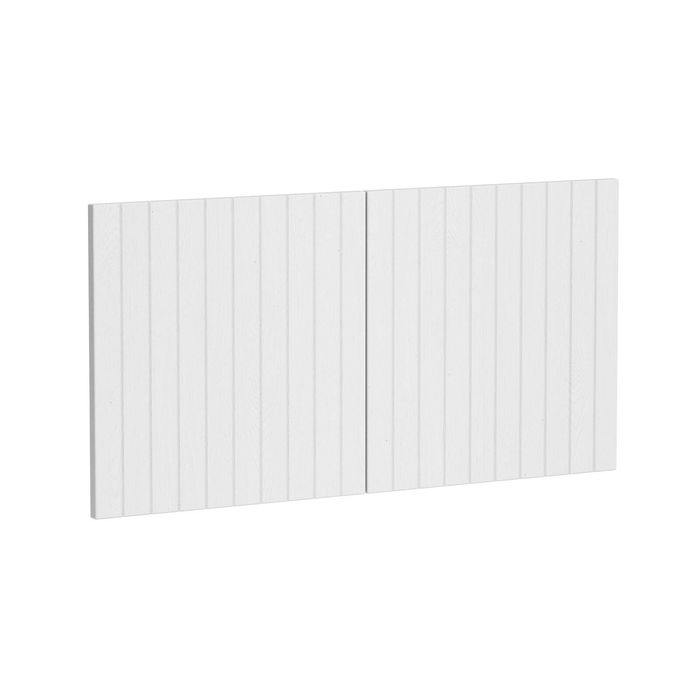 Kaboodle 1000mm Provincial White V-Groove Fridge Cabinet Doors - 2 Pack