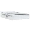 vidaXL Bed Frame with Drawers White 153x203 cm Queen Size Bed Base Bedstead
