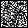 Matrix 580 x 580mm Charcoal Strelitzia Wall Art