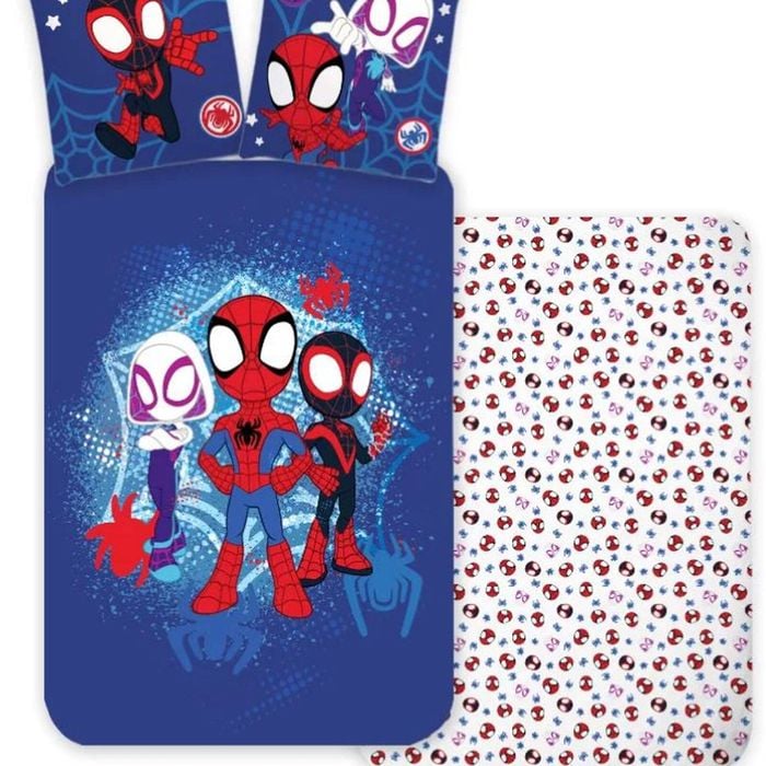 Marvel Spidey Trio Kids Quilt Cover Set - Toddler Bed Size