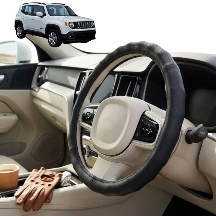 Australian Goose Steering Wheel Cover for Jeep Renegade 2015 - 2020 Circle Black