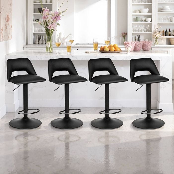 Advwin Set of Bar Stools Adjustable Swivel Counter Stools Gas