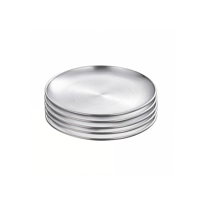SOGA 14cm Premium Silver Grilling Plate Durable Heat Resistant Perfect for BBQs and Outdoor Cooking Kitchen Essential