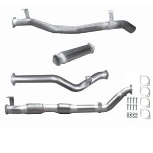 Ignite Exhausts Turbo Back For Toyota Landcruiser 79 Series V8 D/cab 3" Cat & Hotdog Raw Aluminised Steel
