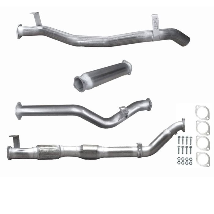 Ignite Exhausts Turbo Back For Toyota Landcruiser 79 Series V8 D/cab 3" Cat & Hotdog Raw Aluminised Steel