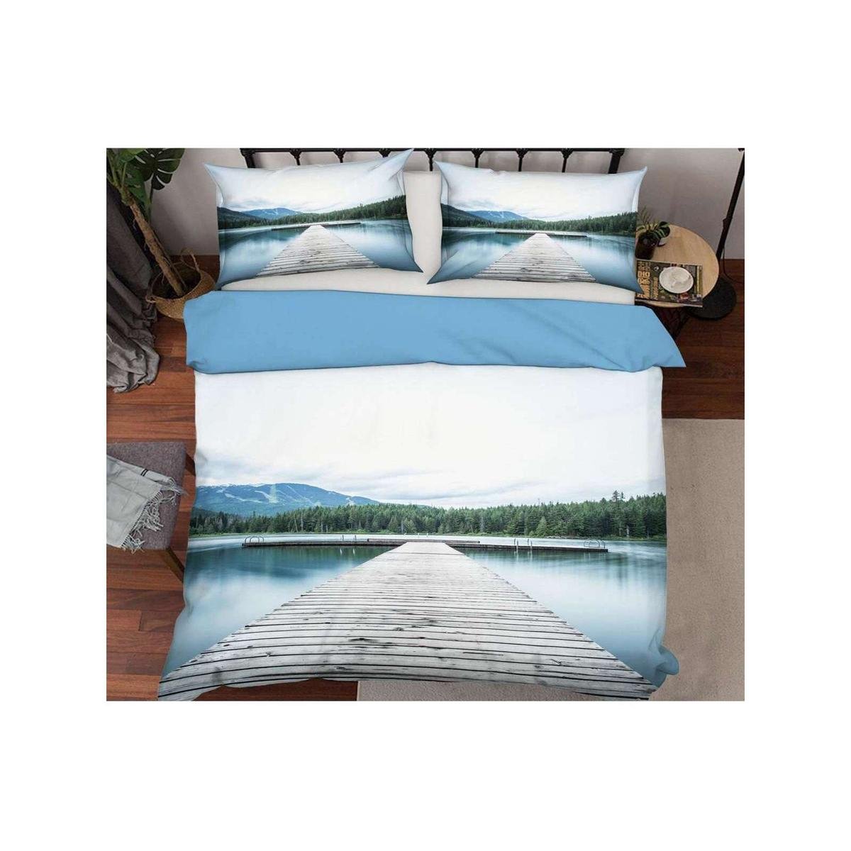 3D Poole Harbour View 2043 Steve Read Bedding Bed Pillowcases Quilt