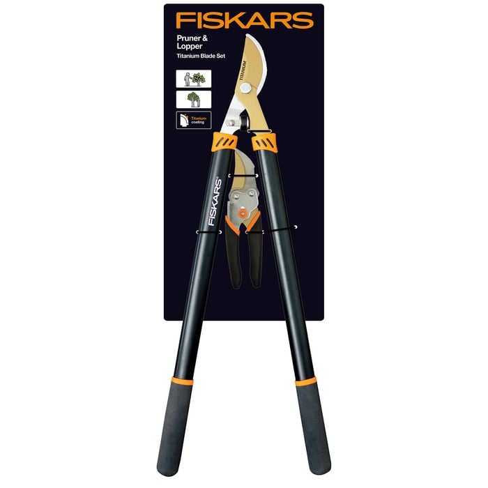 Fiskars Titanium Lopper And Pruner Set 1048181