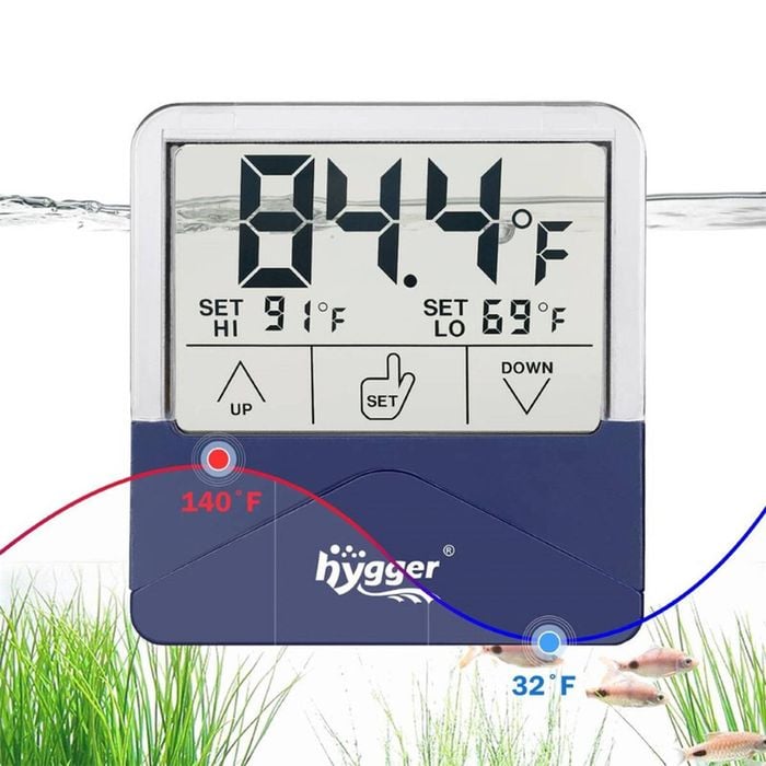 Hygger External Aquarium Thermometer L -  White/Blue - White | Large | HG-073-L