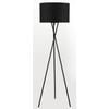 Telbix Denise Contemporary Standing Floor Lamp Light Metal Fabric Black
