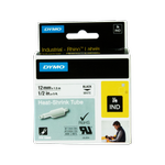 DYMO 12mm Black On White Heat Shrink Tube Rhino Industrial Labels