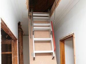DIY Step Image - How to install an attic ladder . Blob storage upload.