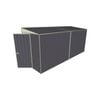 Build-a-Shed 1.5 x 4.5 x 2m Hinged Door Tunnel Shed without Side Doors - Grey