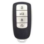 Key Zone Replacement Car Key Sleeve to suit Chery Omoda 5 - Leather-Like Black/Silver