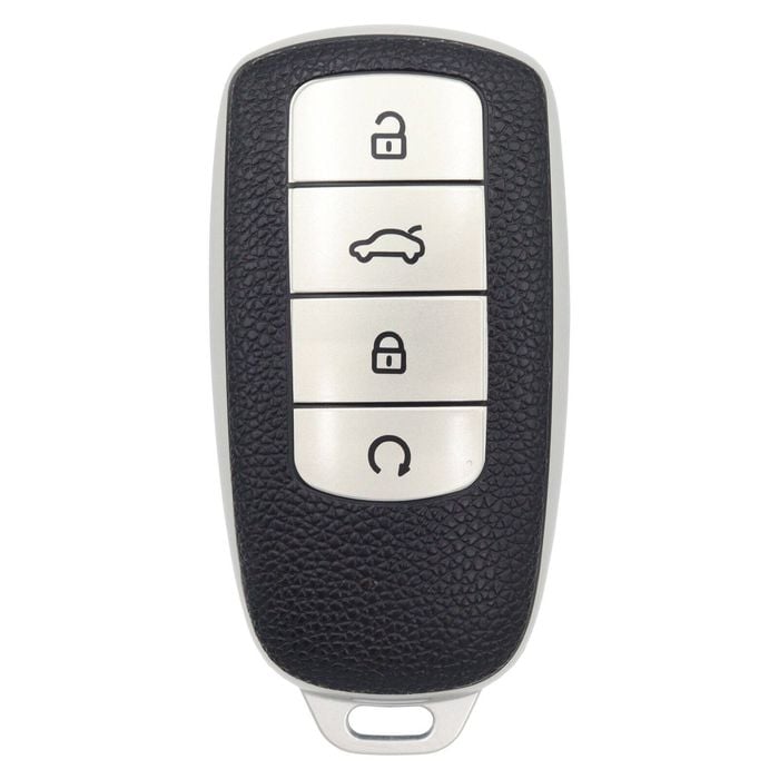 Key Zone Replacement Car Key Sleeve to suit Chery Omoda 5 - Leather-Like Black/Silver