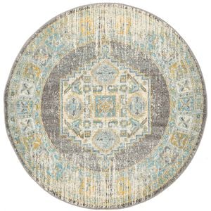 The Rug Connection Sol 944 Grey 200x200cm - Medium Round Transitional Pet Friendly Indoor Rug