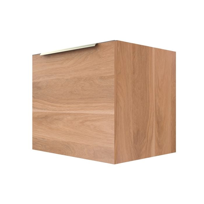 Stein 600 x 450 x 500mm Light Select Wall Hung Silver Integrated Handle Vanity - Cabinet Only  