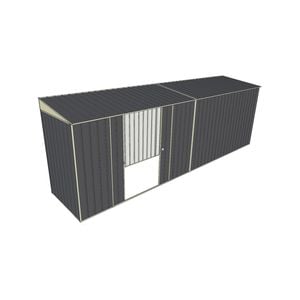 Build-A-Shed 1.2 x 6.0 x 2.0m Skillion Double Sliding Side Door Shed - Grey