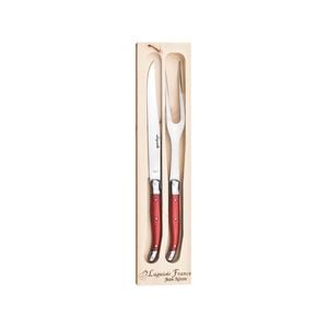 Laguiole Jean Neron Carving Set - Red