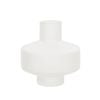 Amalfi Jasper Glass Vase Frosted Clear 21x21x21cm