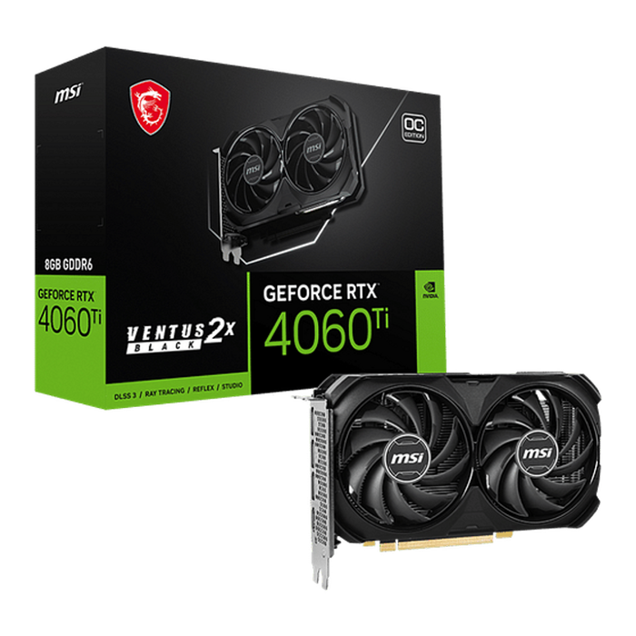 MSI GeForce RTX 4060 Ti VENTUS 2X BLACK 8G OC Graphics Card