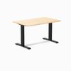 Desky Fixed Height Hardwood Office Desk Matte Black Frame 120cm