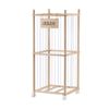 PlayPals 150L Stuffed Animal Toy Rolling Wooden Storage Organizer Elastic Cord Cage 40x40x94.5CM