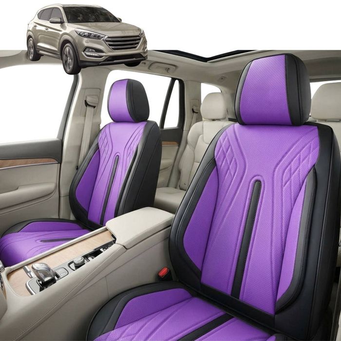 Australian Goose Front Seat Covers for Hyundai Tucson 2015 - 2020 (TL) - PU Leather, Purple (2pc)