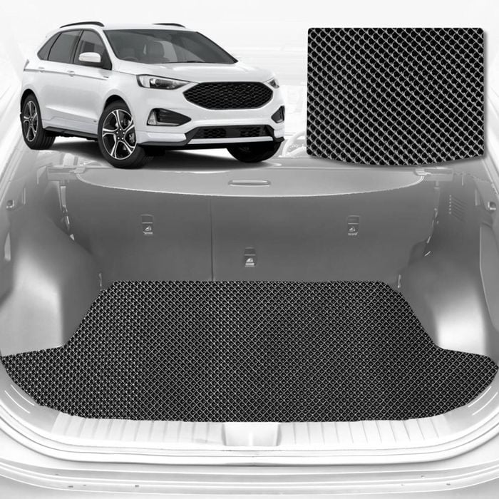 6D Diamond Car Boot Mat for Ford Endura CA2018-2020-5 Seater-Cargo Mat-Black-Outback GT