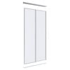 Lugna 2400 x 1200mm Clear Anodised Melamine Wardrobe Double Sliding Doors
