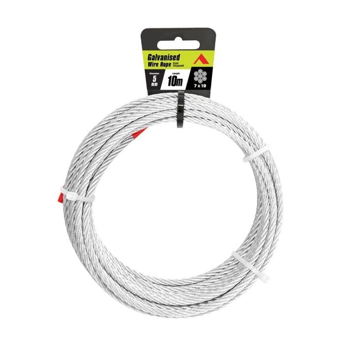 Pinnacle 5mm x 10m Galvanised Wire Rope