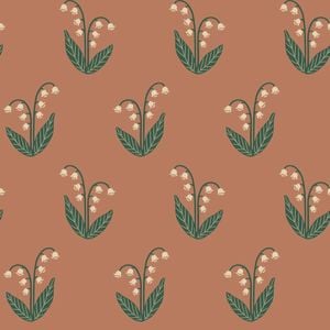 Wallpaper Trader Lilly Wallpaper Roll 10.05m X 53cm, Burnt Orange