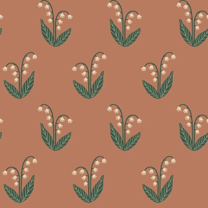 Wallpaper Trader Lilly Wallpaper Roll 10.05m X 53cm, Burnt Orange