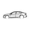 Ignite Laser Audi AS 5 Sportback Silhouette Metal Wall Art Coated Black 23.6inch/60cm