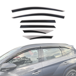 AUSGO Stainless Trim  Weather Shields for Hyundai Tucson 2021-Onwards Weathershields Window Visors Wind Deflectors