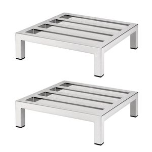 Giantz 35x35cm Dunnage Rack 2-Pack Stainless Steel Kitchen Floor Stand