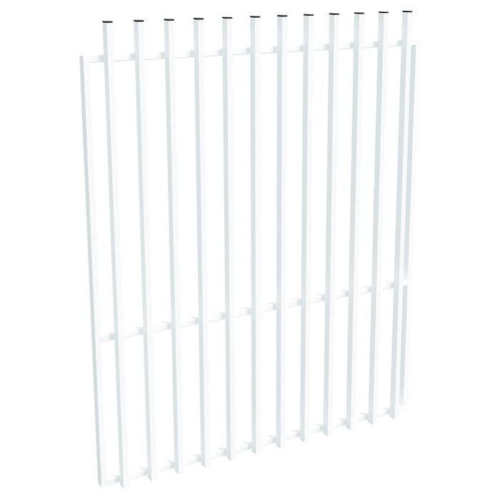 ProtectorAl 1201-1500W x 1800H Pearl White Aluminium Batten Garden Gate