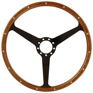 Classic 3 Spoke 15 Inch Wood Rim Steering Wheel suits Aston Martin DB2 DB3 DB4