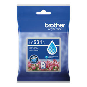 Brother LC531C Cyan Ink Cartridge for DCP-J1310DW DCP-J1360DW DCP-J1260W (200 Pages)