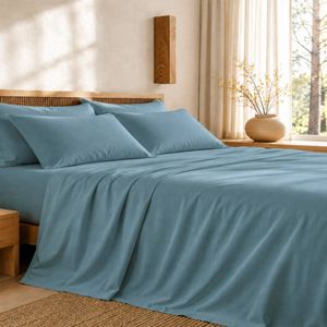 Royal Comfort 1200 Thread Count Sheet Set 4 Piece Sky Blue King